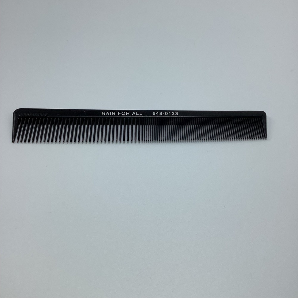 Vintage Unbreakable Black Comb Advertising "Hair For All"
